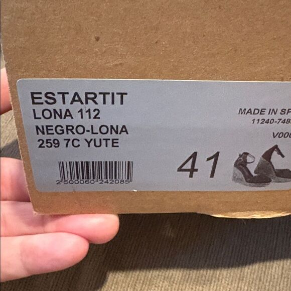 Viscata Black Espadrille Wedges - Picture 3 of 7